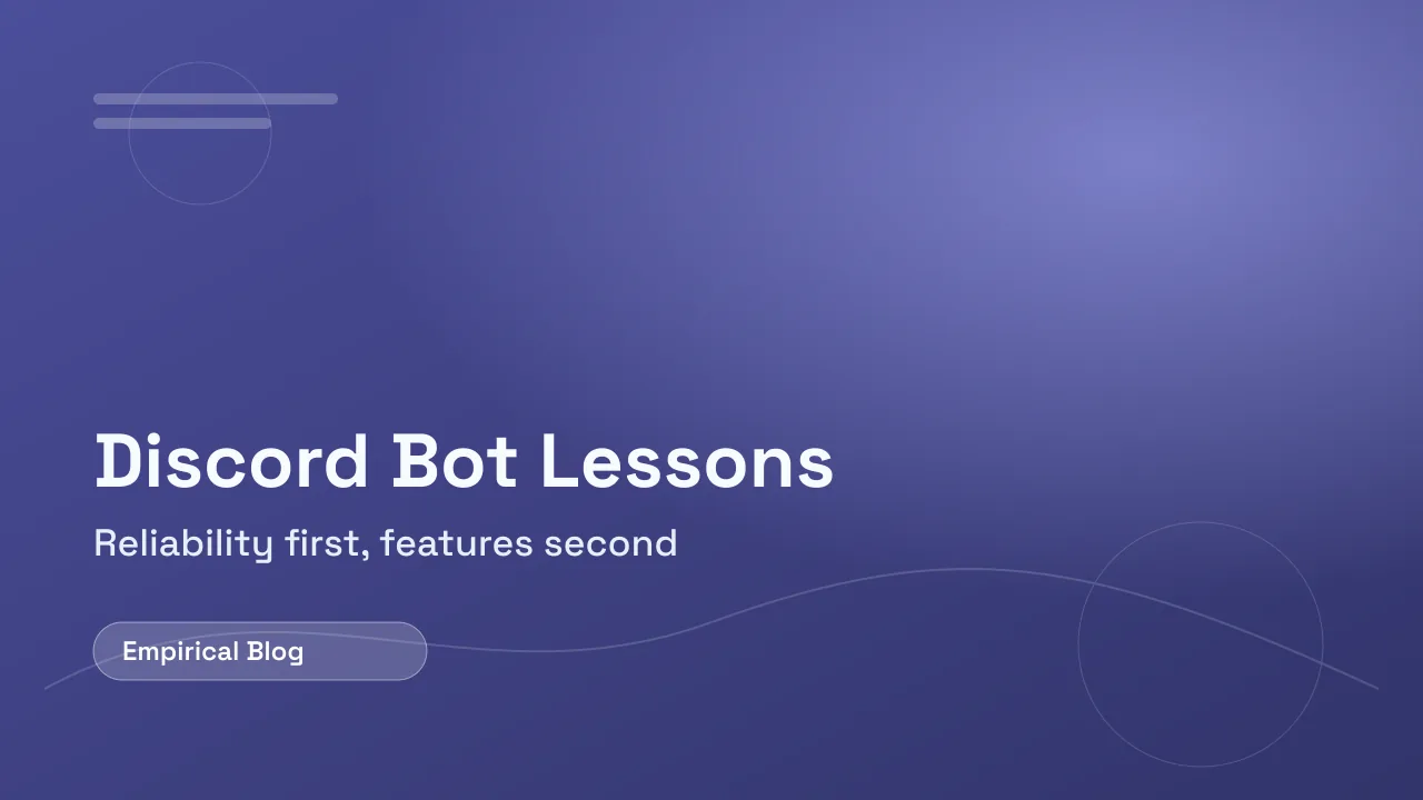 Discord bot reliability retrospective