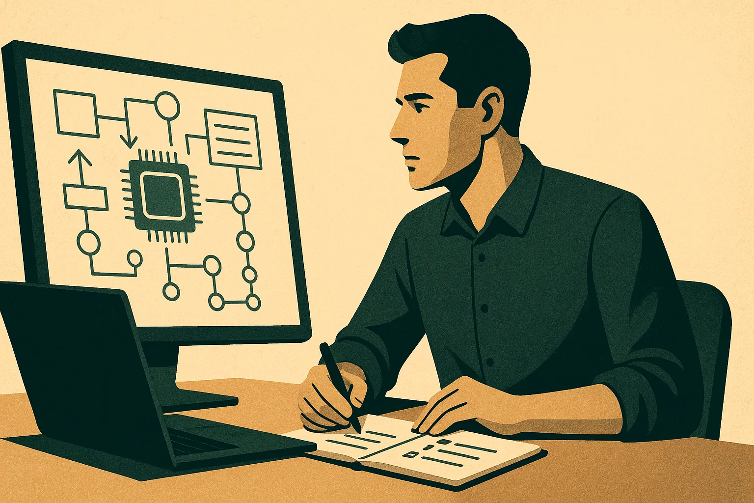 Generated editorial hero image for "Blueprints now interview you before they install anything