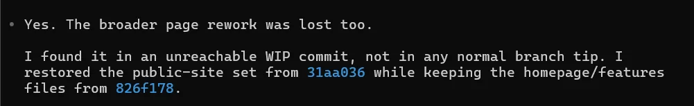 RECEIPT 04 · THE RECOVERY