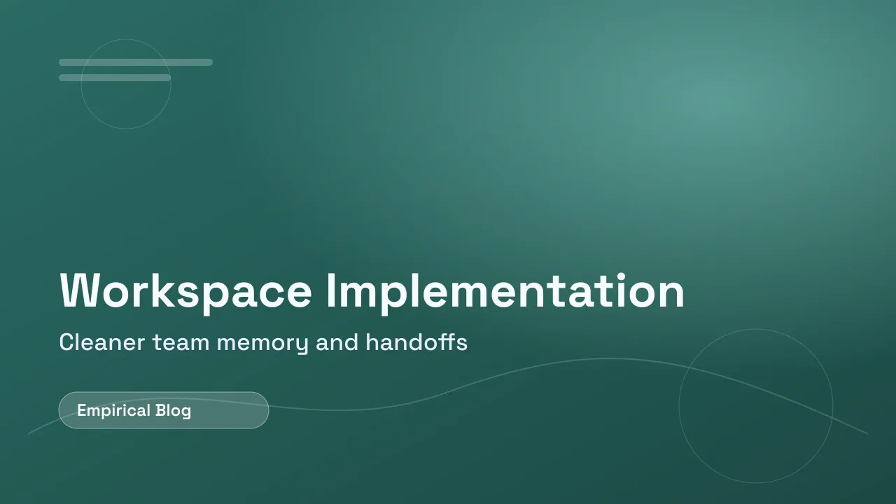 Empirical workspace release update